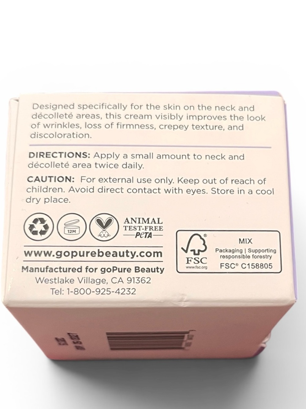 goPure Unscented Firm & Lift Neck and Chest Cream 1.7 fl Oz. NIB - Picture 12 of 15